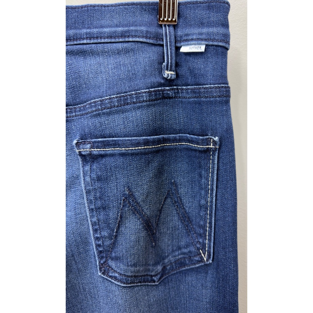 MOTHER The Hustler Sidewinder Jeans Size 29 Tongue and Chic High Rise Slit Hem - Picture 6 of 13